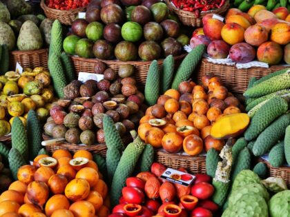 Fresh fruits in Mercado Dos Lavradores Funchal, Madeira