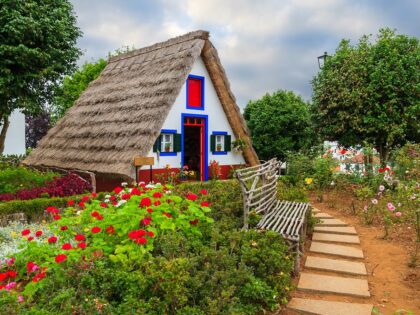 Traditional house in Santana village, Madeira island, Portugal